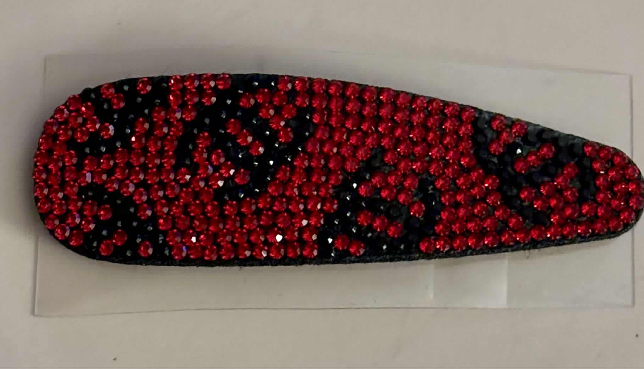 Hair clip C glitter surf red