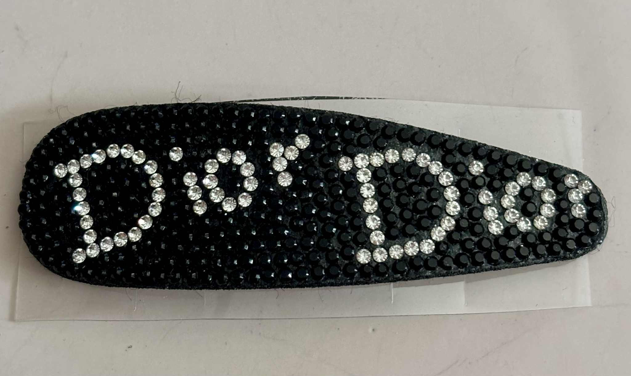 Hair clip D glitter surf black