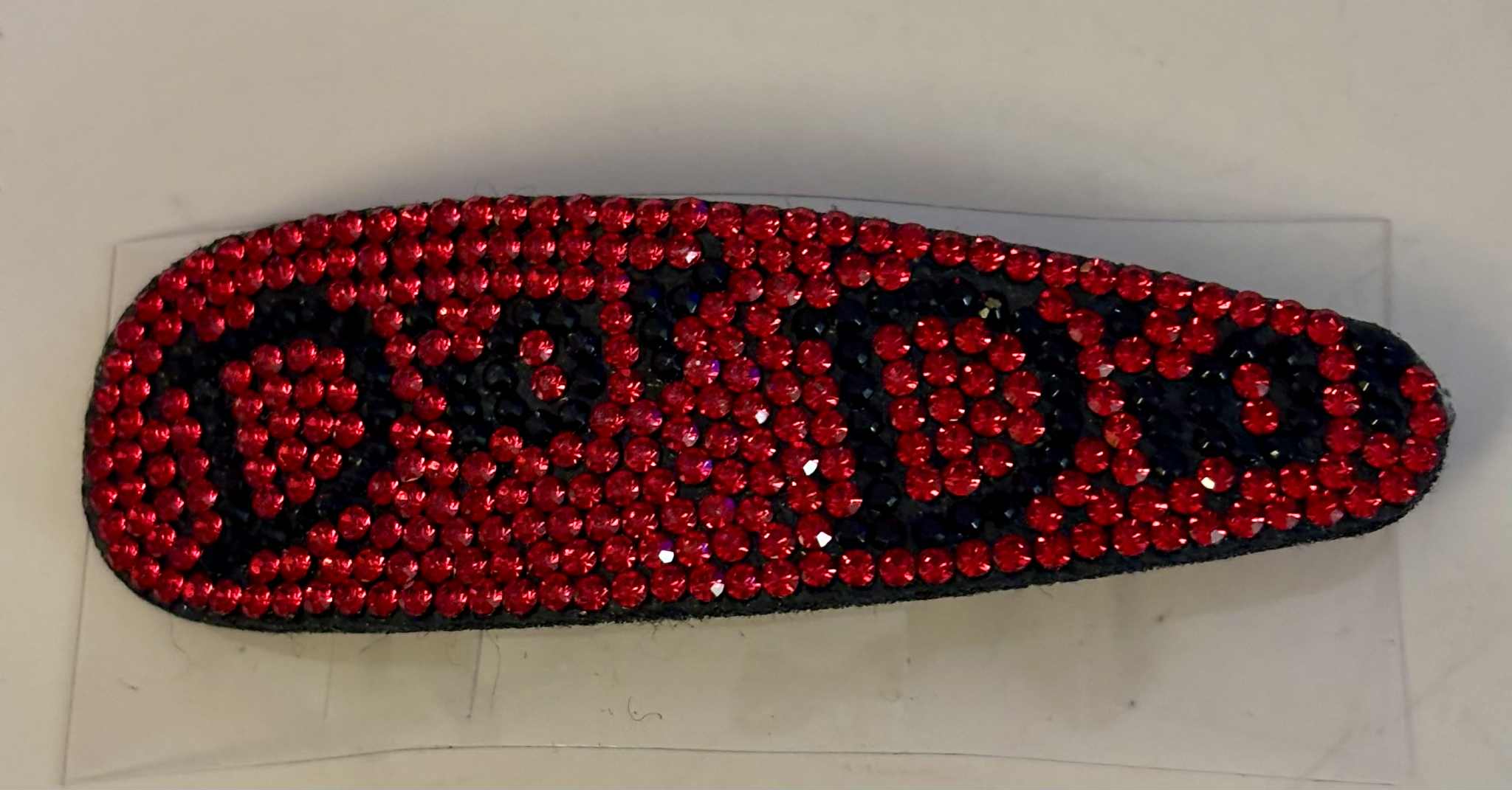 Hair clip D glitter surf red