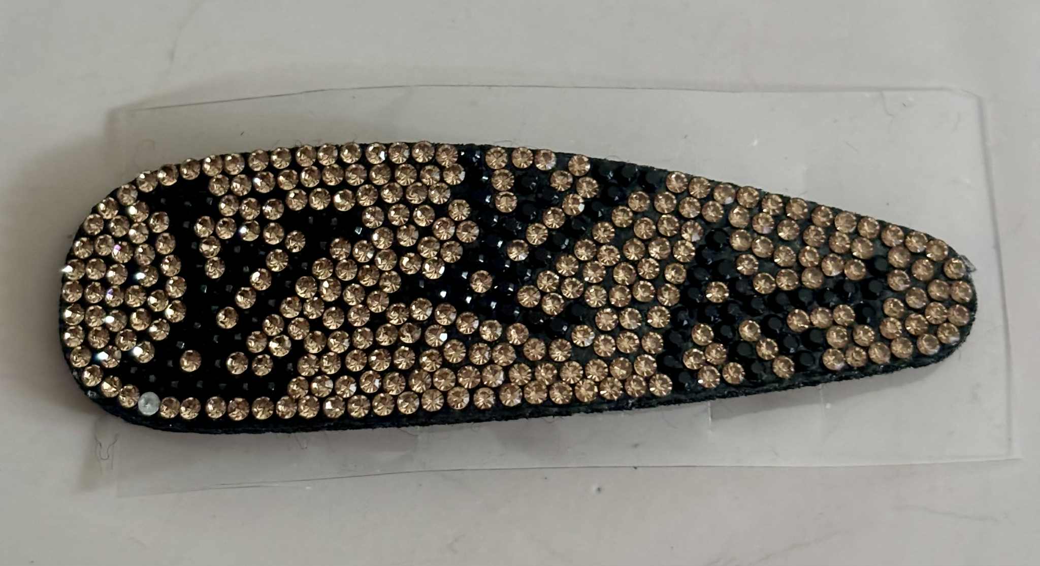 Hair clip L glitter surf gold