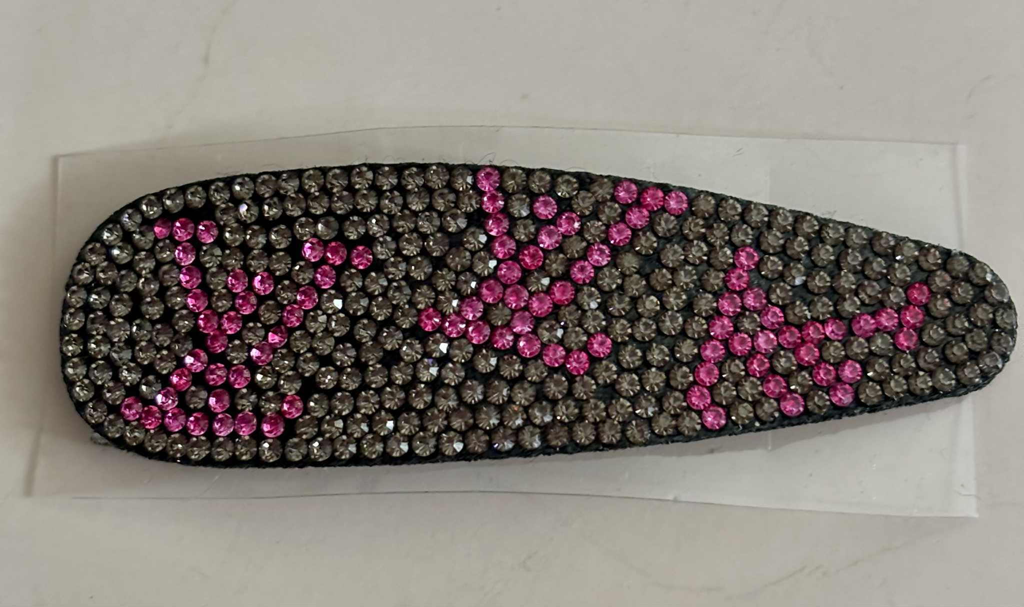 Hair clip L glitter surf plum