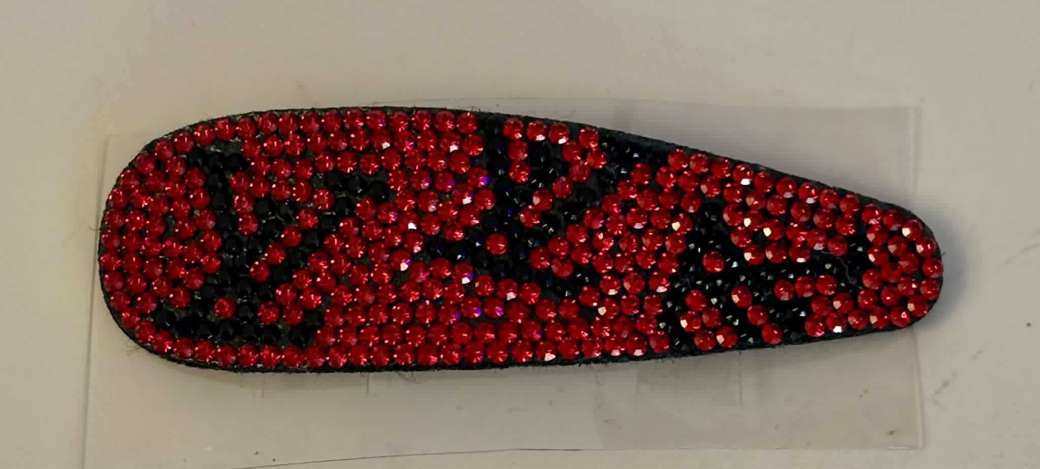 Hair clip L glitter surf red
