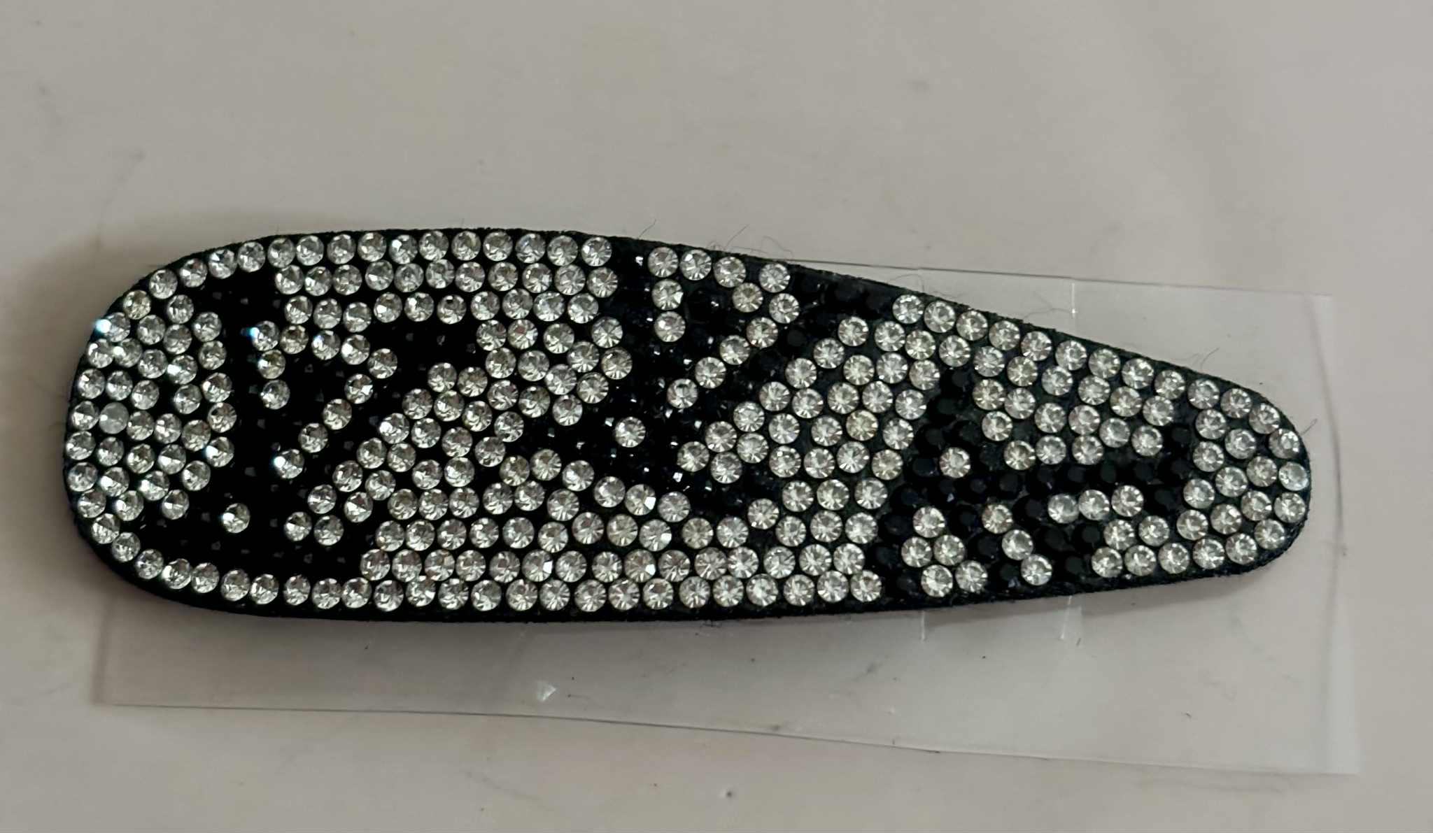 Hair clip L glitter surf silver