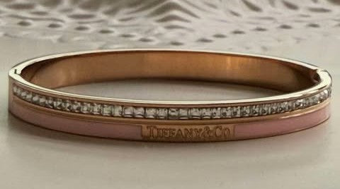Bangle T pink gold