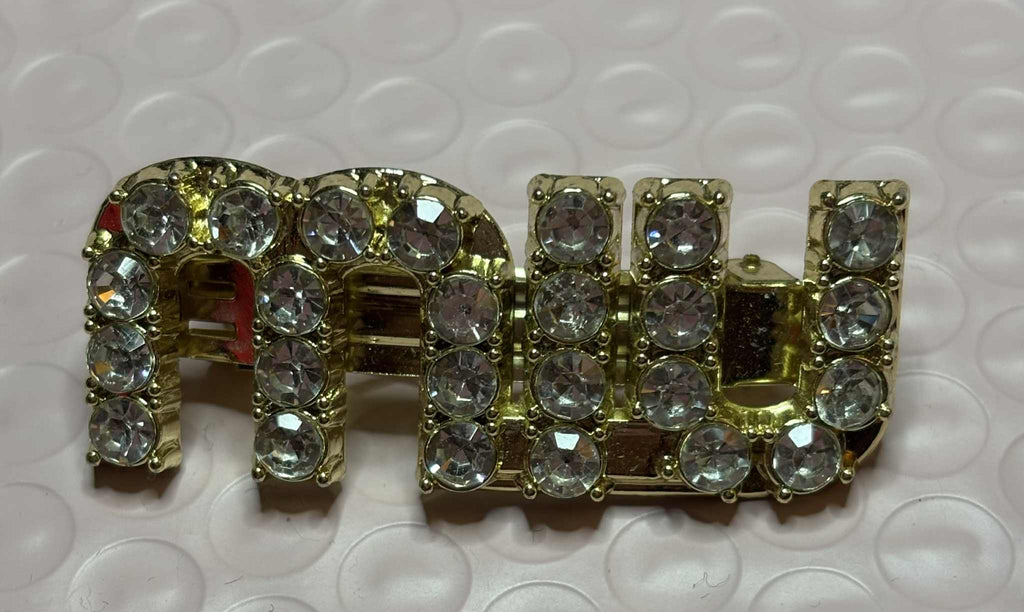 Hair clip stainless m gold