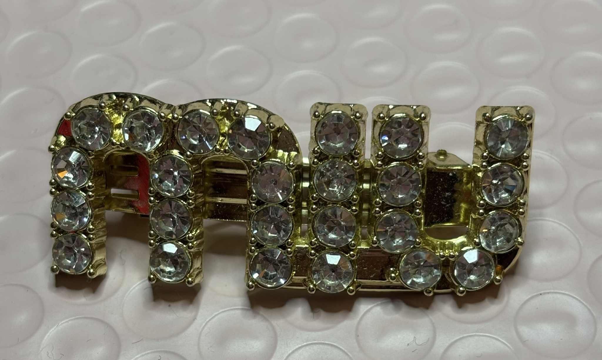 Hair clip stainless m gold