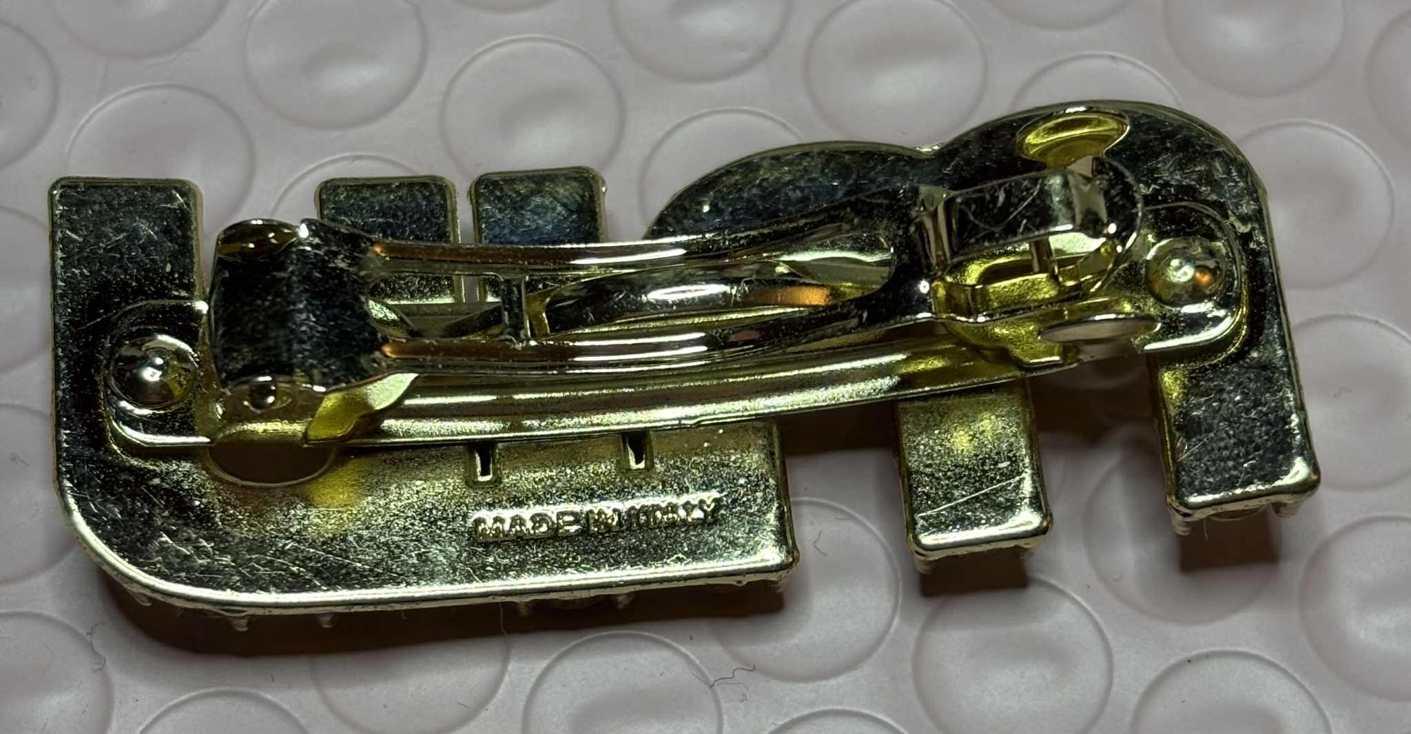 Hair clip stainless m gold