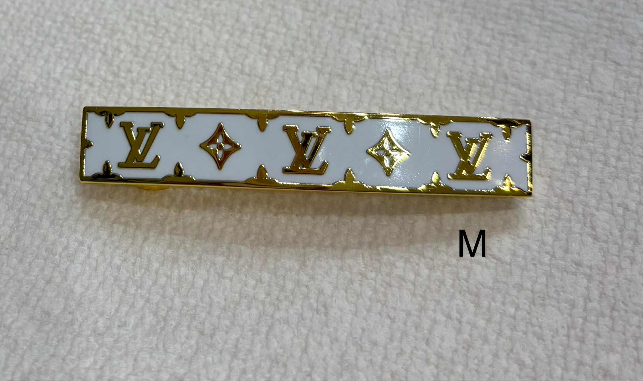 Hair clip stainless L white