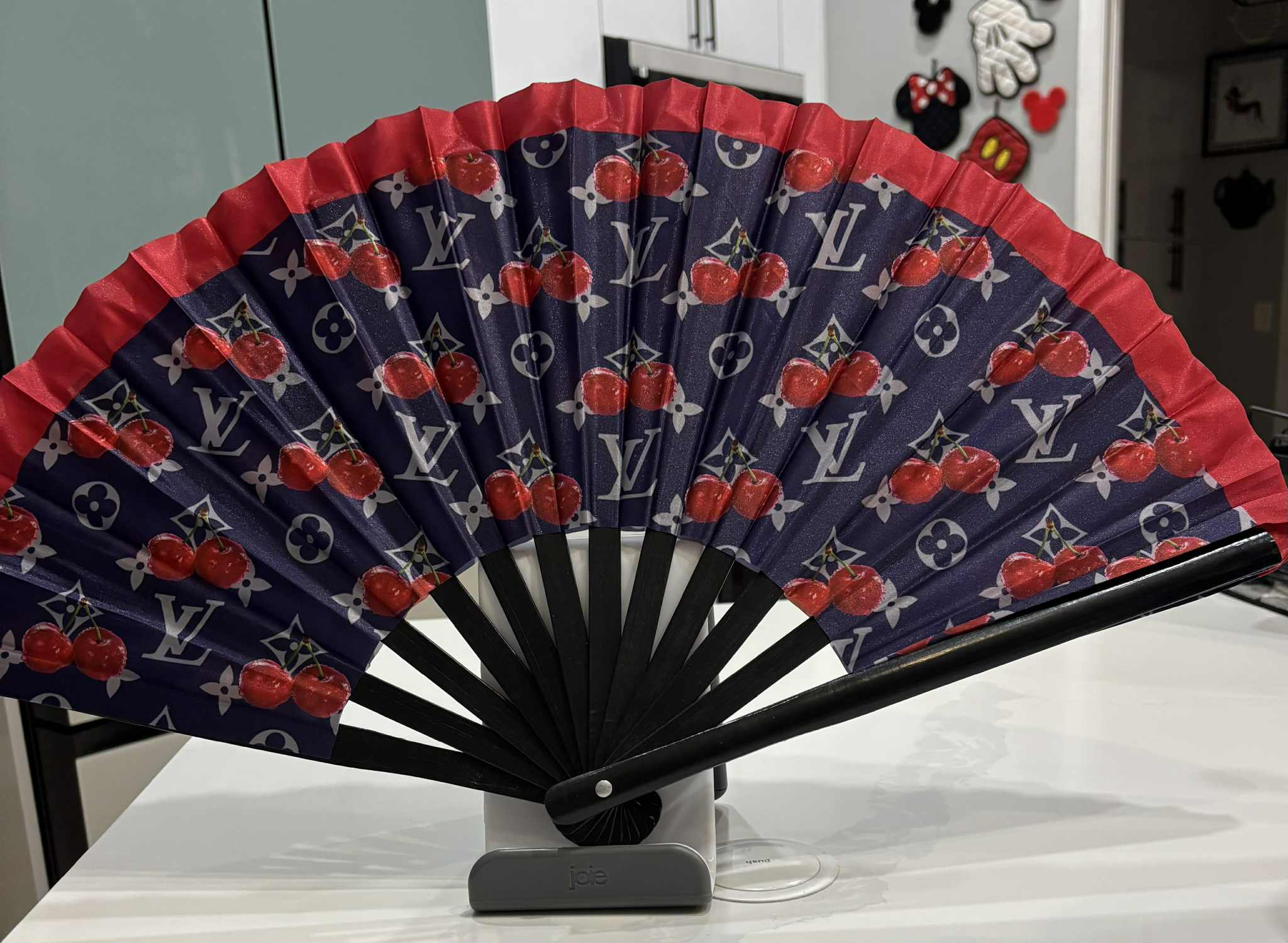 Folding fan denim