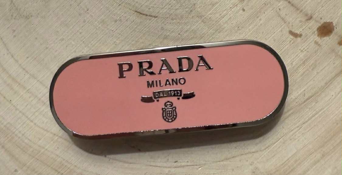Hair clip stainless P pink