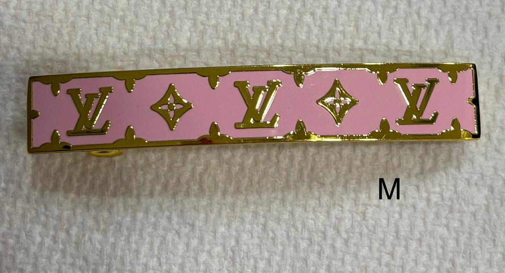 Hair clip stainless L pink