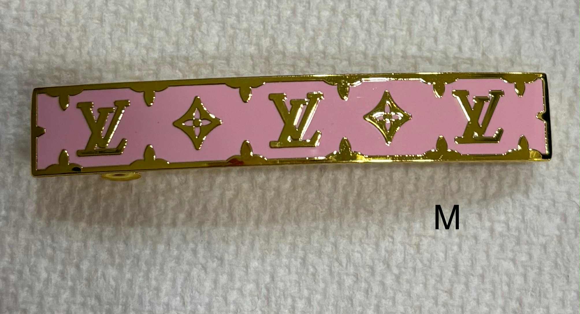 Hair clip stainless L pink
