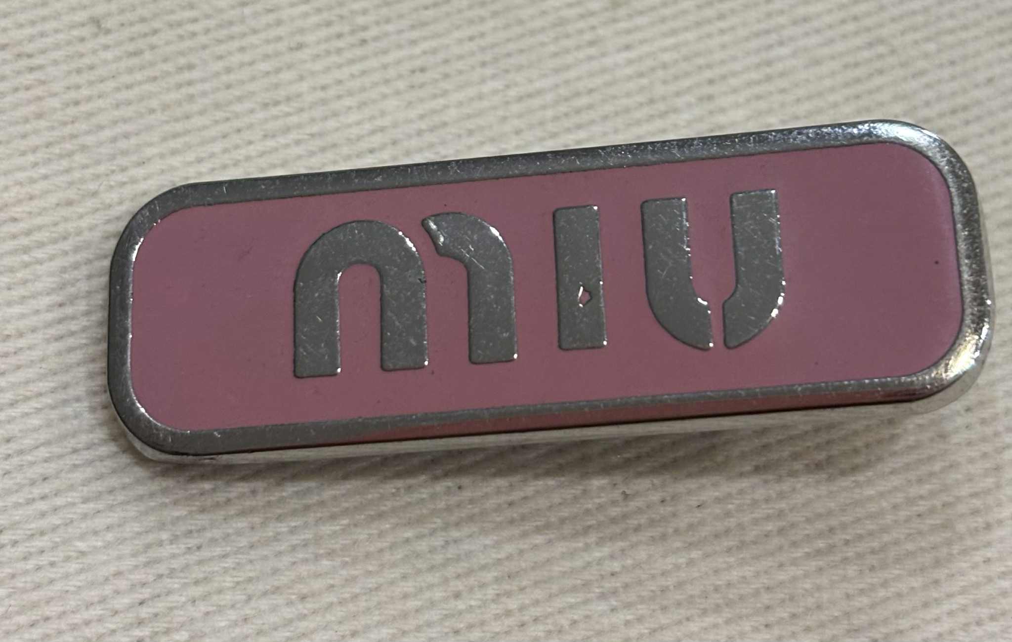 Hair clip stainless m pink