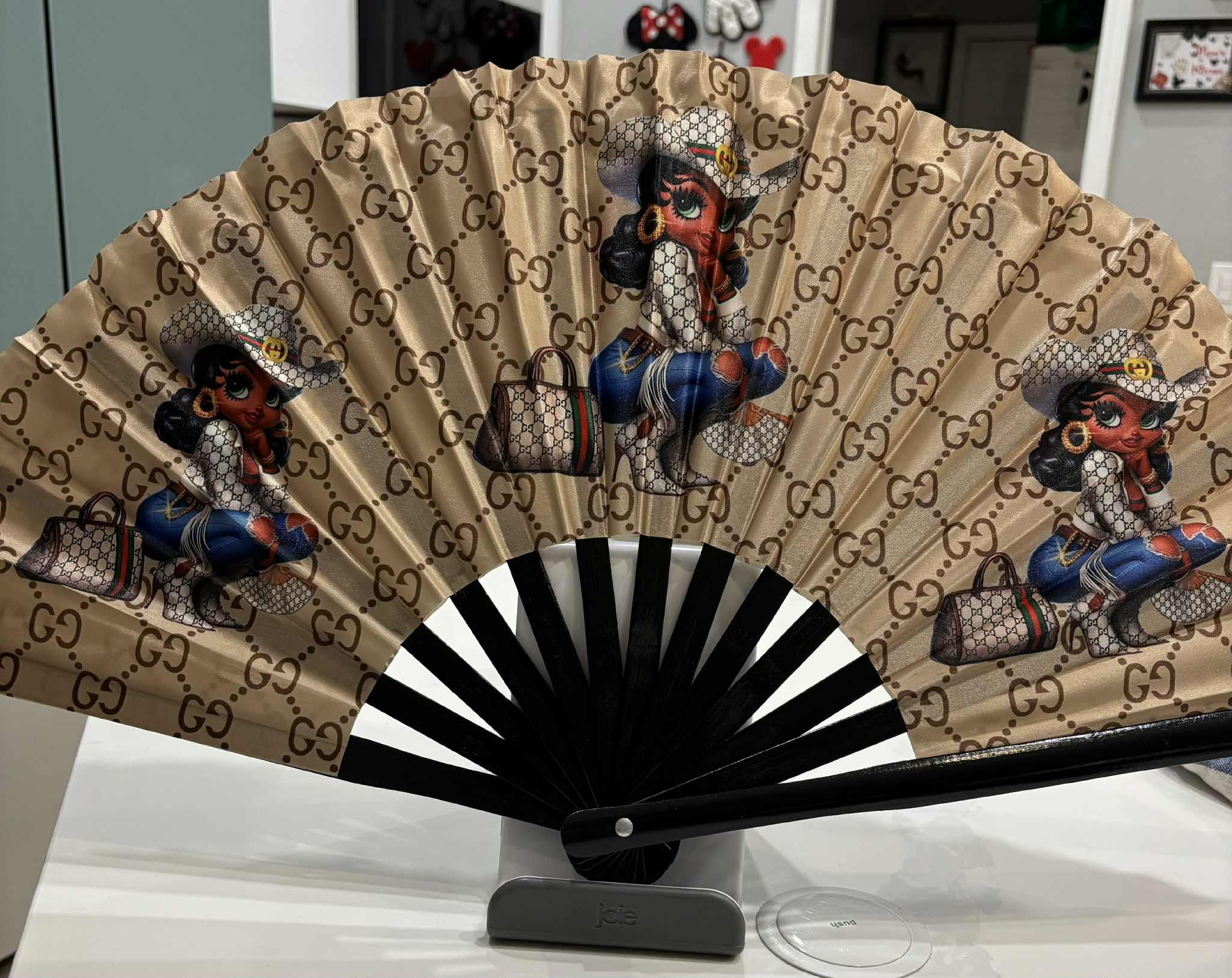Folding fan G cowgirl
