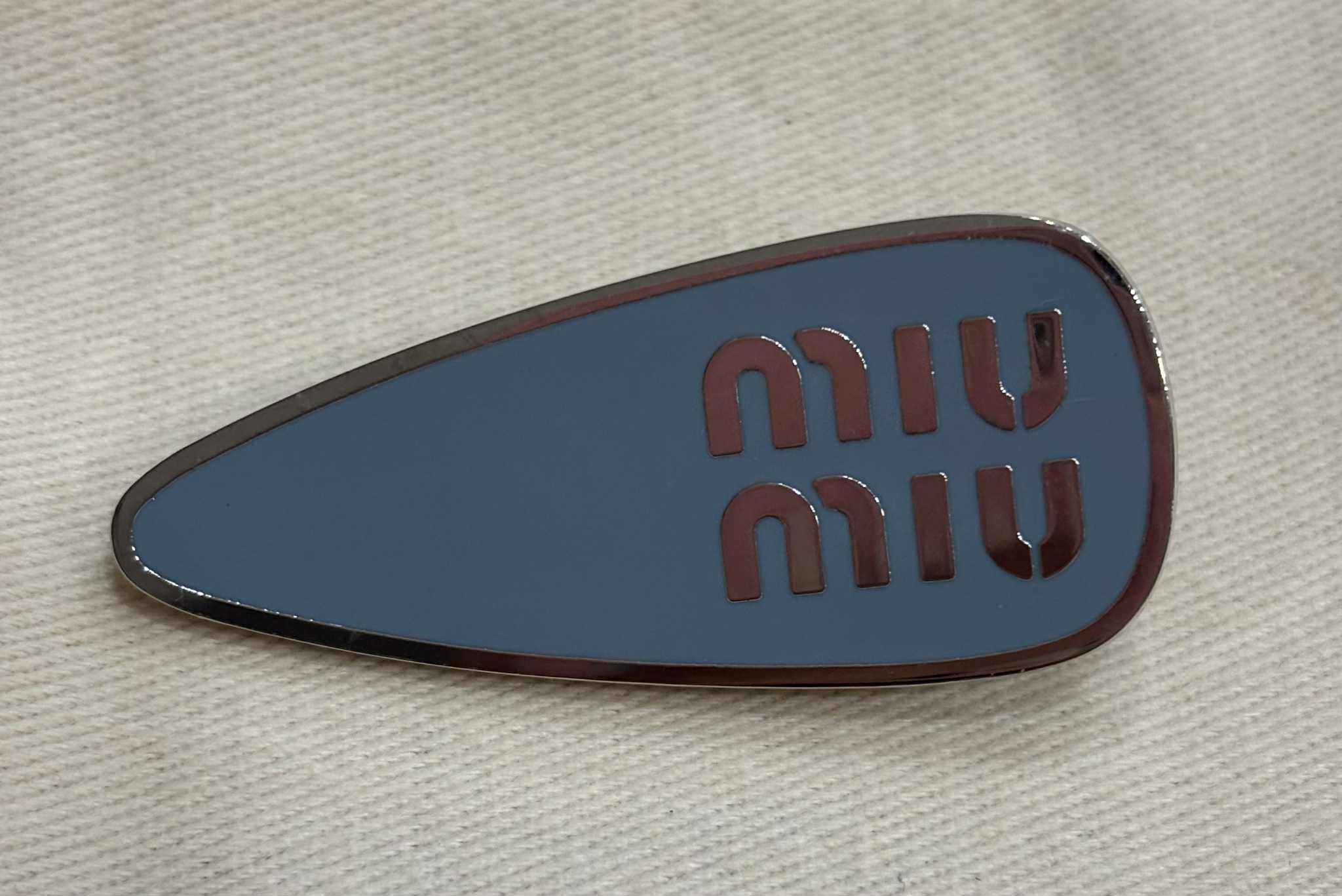 Hair clip stainless m blue
