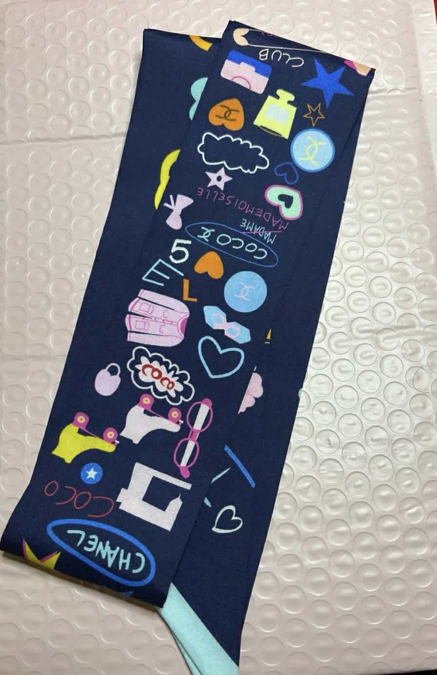 Purse scarf C dark blue