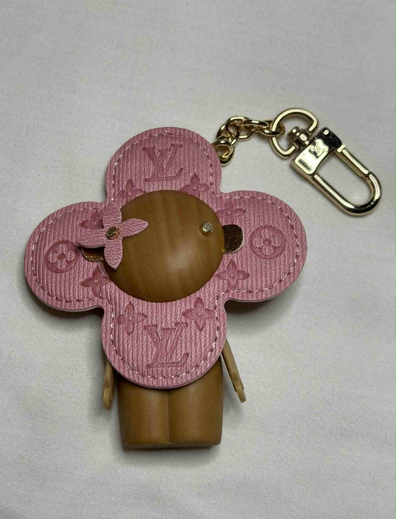 Keychain L pink flower