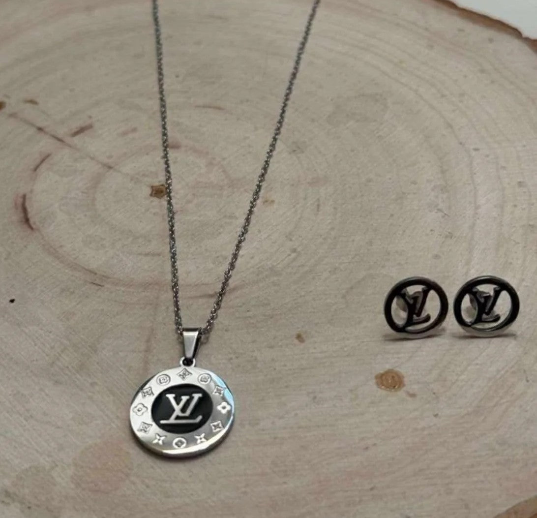 Necklace set L silver tone