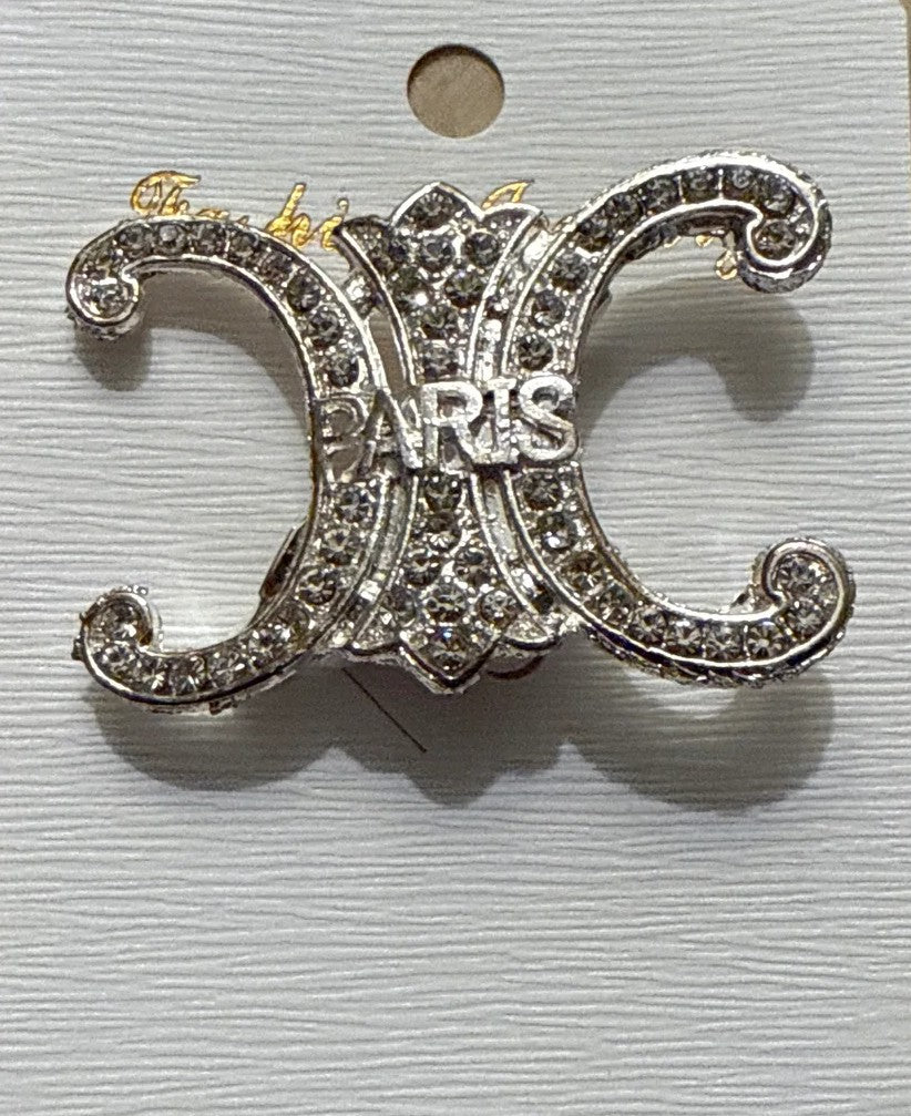 Broach Cel broach silver tone